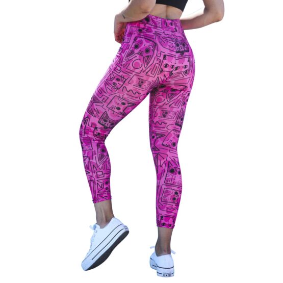 Calza Tripped Cat Pink
