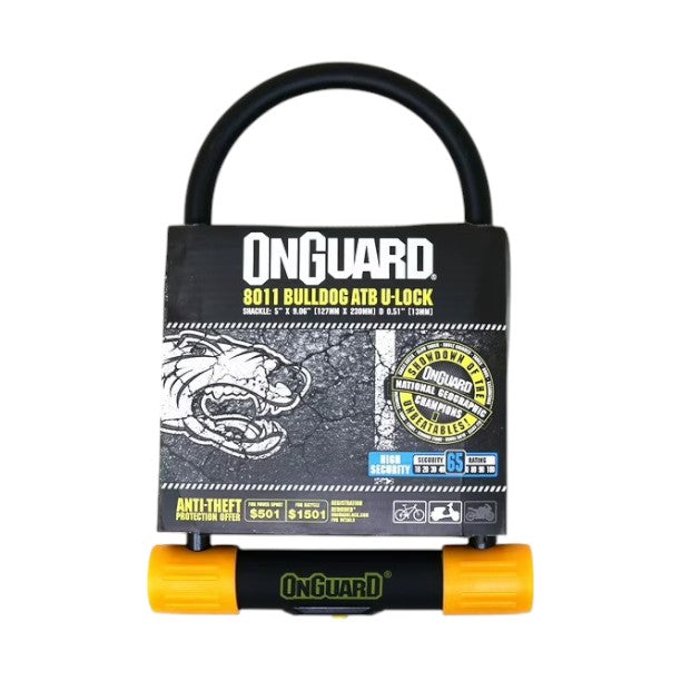CANDADO ONGUARD LLAVE U-LOCK BULLDOG ATB 127X230