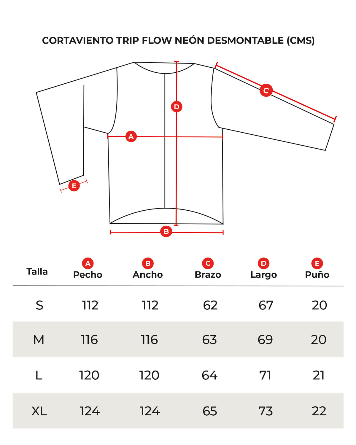 CORTAVIENTO TRIP FLOW NEON MANGA DESMONTABLE