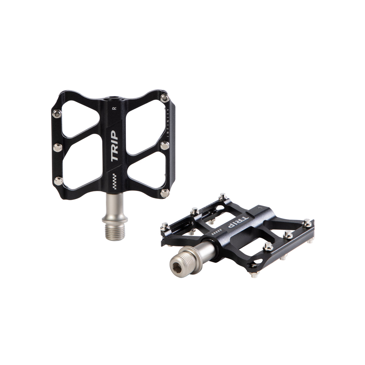 PEDAL TRIP INFINITY BLACK ALUMINIO