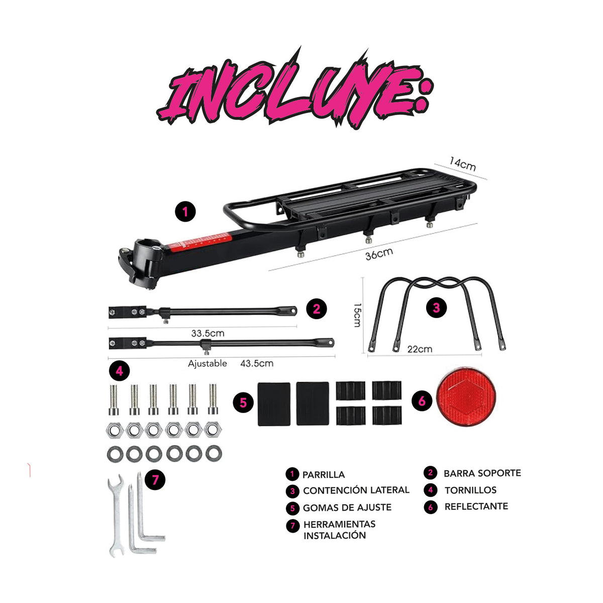 PARRILLA TRIP ARO 20&quot;A 29&quot;