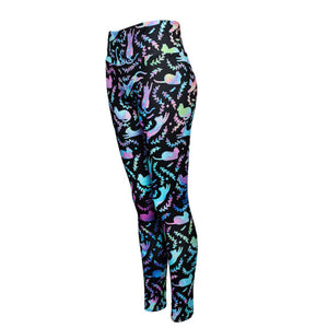 Calza Playful Cat Purple Sky Blue