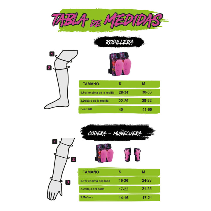 SET DE PROTECCIONES TRIP ROSADA