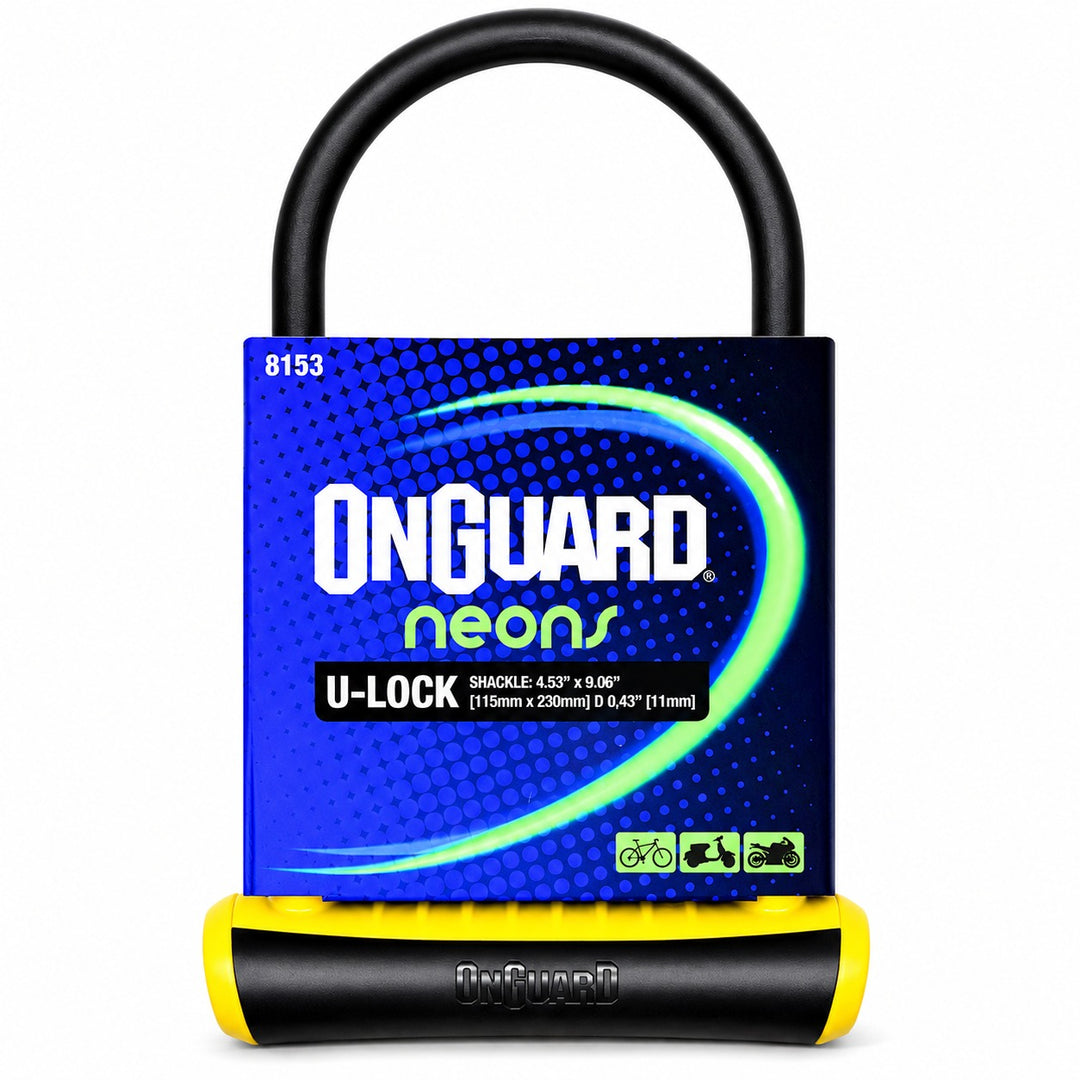 CANDADO ONGUARD LLAVE U-LOCK NS 115X230MM AMARILLO