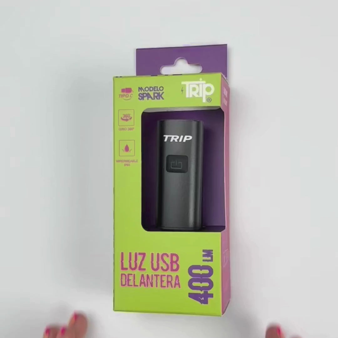LUZ DELANTERA USB TRIP SPARK 400 LM