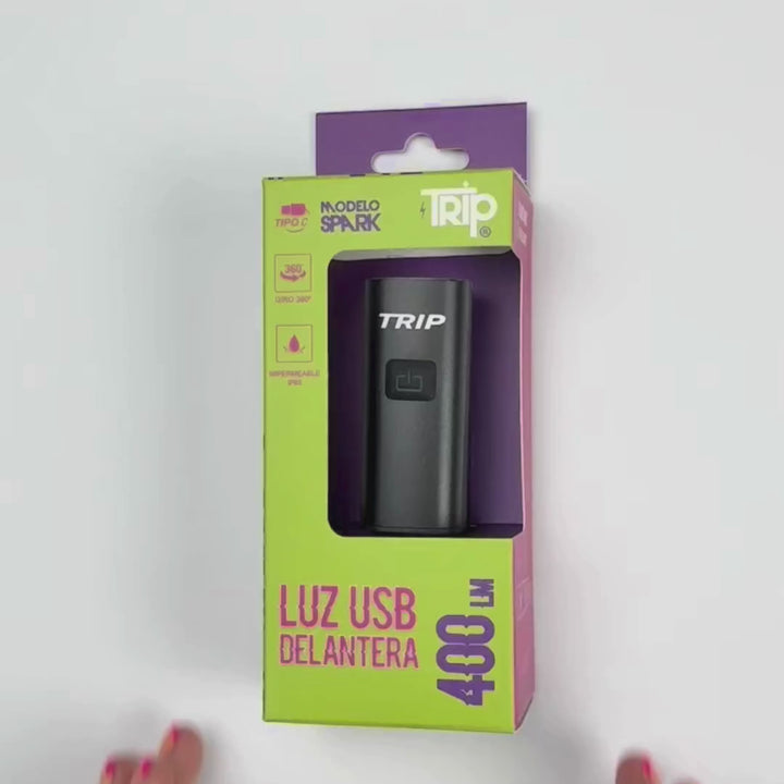 LUZ DELANTERA USB TRIP SPARK 400 LM