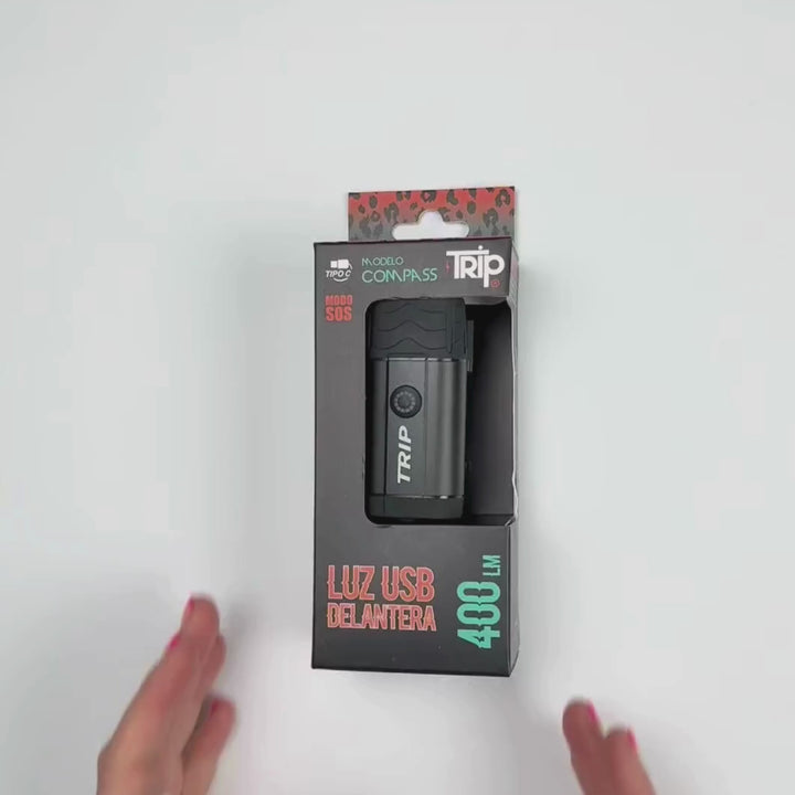 LUZ DELANTERA USB TRIP COMPASS 400 LM