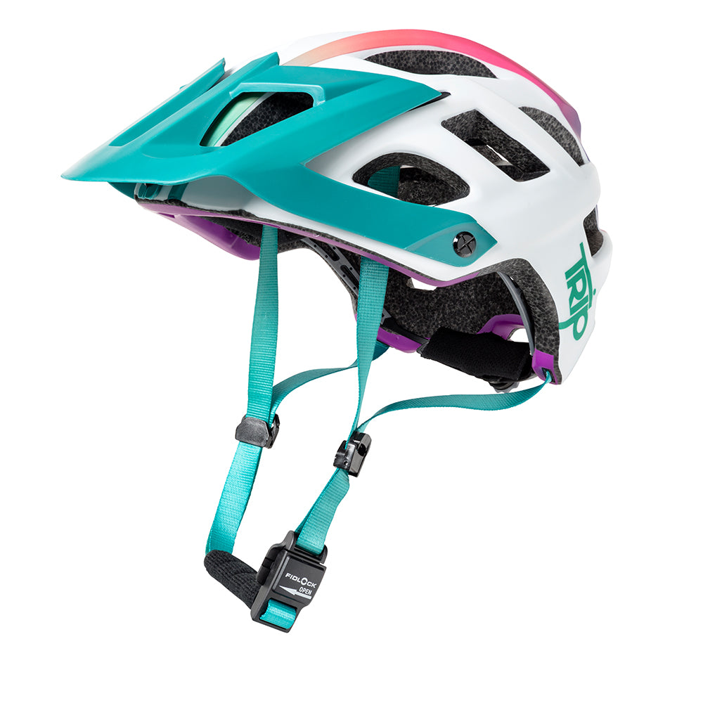 CASCO TRIP ENDURO WHITE/TURQ