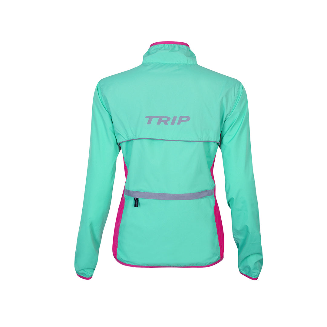 Cortaviento Unisex Trip Turq/Pink - Trip Helmets
